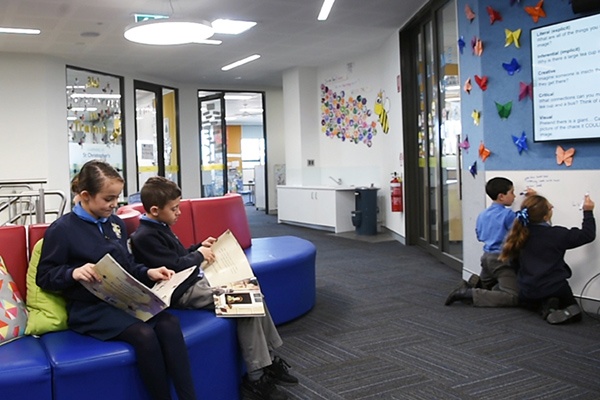 St Christopher's Panania - students in learning spaces